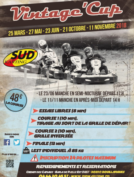 Vintage’Cup chez Sud Karting – Les résultats