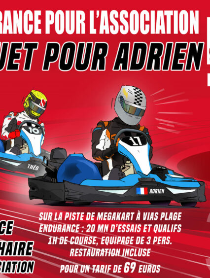 « Un baquet pour Adrien » – Venez participer avec Karting-Sud.com
