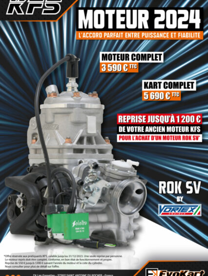 EvoKart : Reprise jusqu’à 1200€ de votre ancien moteur KFS pour l’achat d’un Vortex ROK SV !